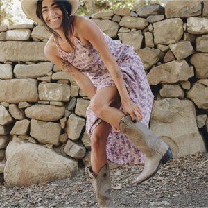 🆕The Sage Dress In Wisteria Wildflower Meadow Racerback Floral Maxi Size S